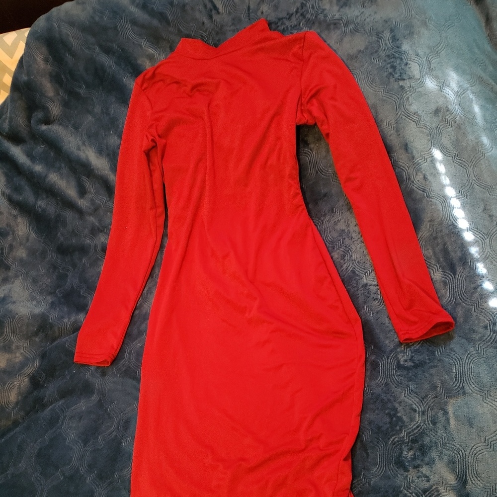 Fashion red wine color  dress